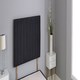 image 1 of Black Plush Velvet 9 Panel Headboard Black | 5FT King 20"inch Headboard