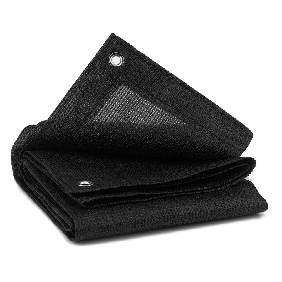image 1 of True Products Black Privacy & Balcony Screening Net Heavy Duty 180gsm with Eyelets 1.83m x 4m