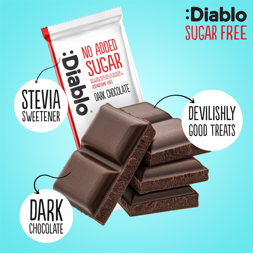 image 1 of Diablo No Added Sugar Dark Chocolate Bar 85g
