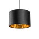 image 5 of CGC NILA Luxury Black Velvet & Gold Inner Round Pendant Drum Lamp Shade Black