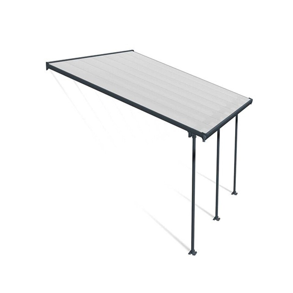 image 1 of Patio Cover Feria 4M Deep 4X4.2 Clear - Polycarbonate - L425 x W385 x H305 - Grey Grey