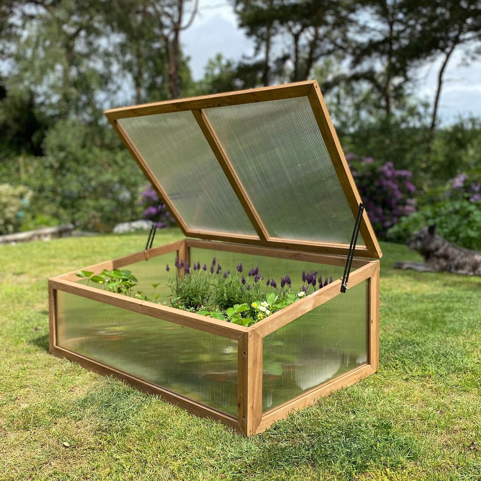 image 1 of Wooden Framed Polycarbonate Cold Frame