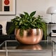 image 4 of XL Metal bowl 32 x 20cm Hammered Copper Colour - Straight Edge | Copper