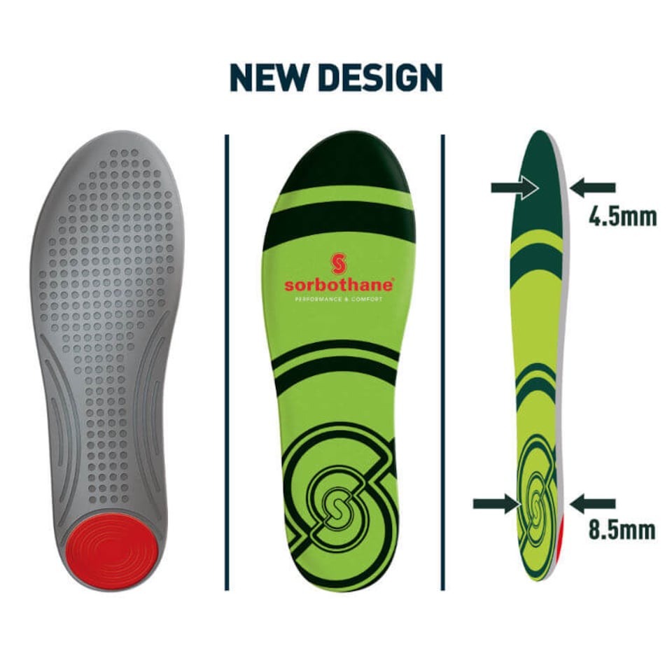 image 1 of Sorbothane Single Strike Heel Shock-Absorbing Insoles — Size 8-9 UK (Pair) | Multi | 8-9 UK