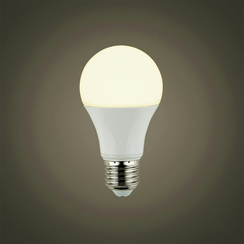 image 1 of ValueLights 5 Pack E27 White Plastic GLS LED 10W Warm White 3000K 800lm Light Bulb