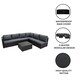 image 2 of Rattan Modular 7 Piece Furniture Set - Black