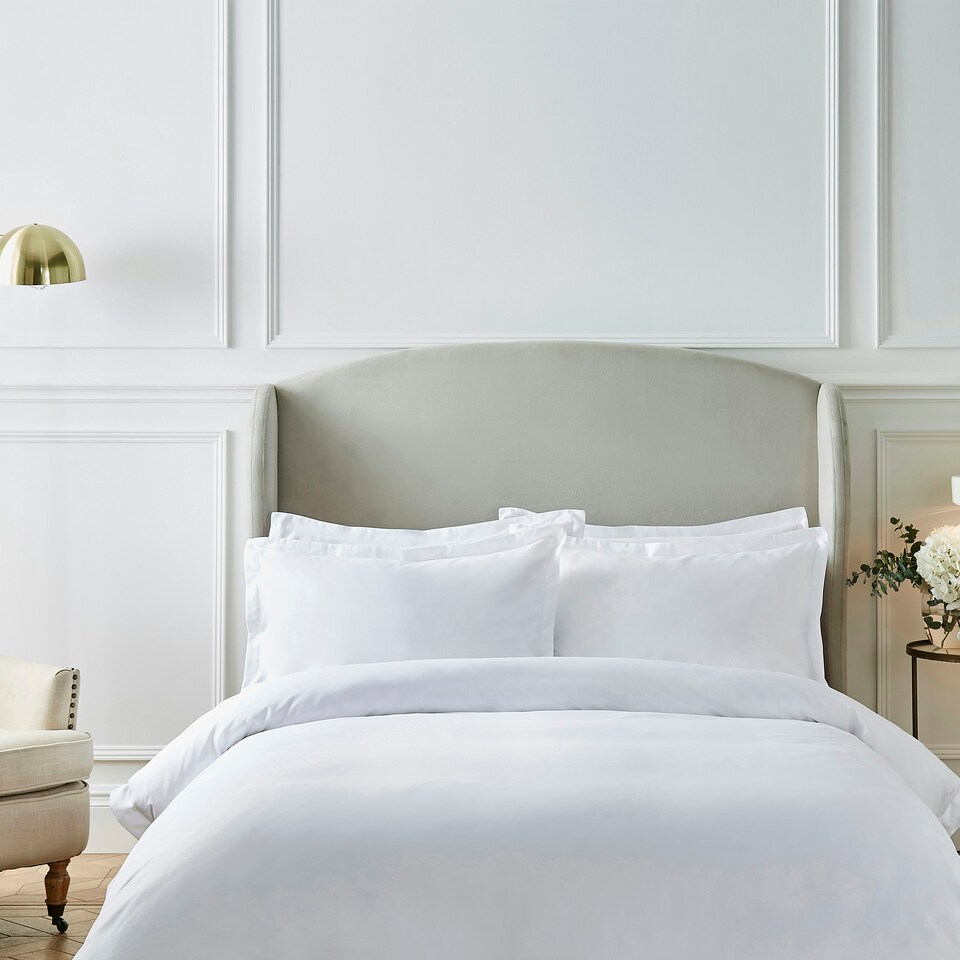 image 1 of Liddell 400 Thread Count Egyptian Cotton Duvet set Super King White