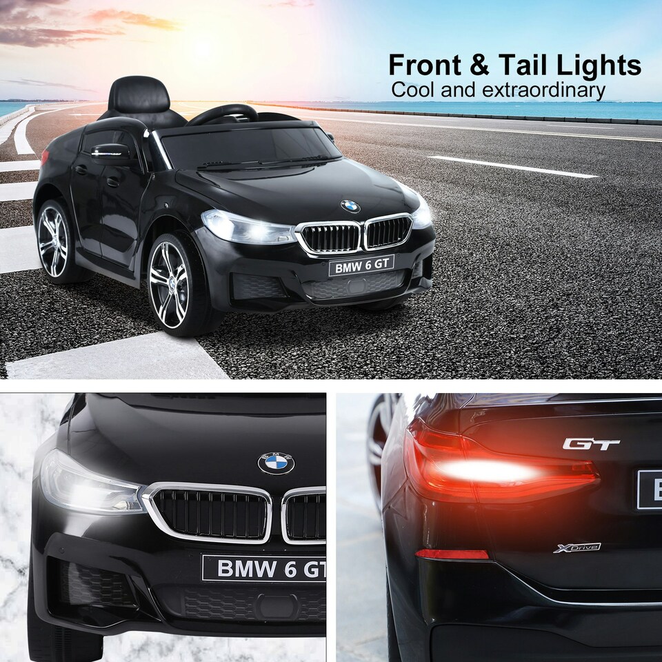image 1 of HOMCOM Kids Ride On Car Licensed BMW 6GT 6V Electric Battery Powered Vehicle