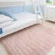 image 4 of KUKOON Blush Pink Deep Pile Shaggy Living Room Area Rug 240cm x 330cm