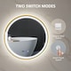 image 8 of HOMCOM 800mm Round Bathroom Mirror with LED Lights, Wall Mounted Backlit Illuminated Bathroom Mirror with Demister, 3 Colours Dimmable, Memory Function, Touch Switch, Time and Temp Display, Gold Tone