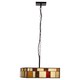 image 1 of Interiors by Premier Rustic Bronze Square Ceiling Light, Multicoloured Glass Pendant Light For Living Room, Textured Shade Multi