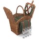 image 1 of Elegant 4 Person Green Tweed Fitted Picnic Basket