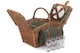image 1 of Elegant 4 Person Green Tweed Fitted Picnic Basket