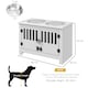 image 7 of PawHut Raised Dog Bowls for Large Dogs Feeding Station w/ Stand, Storage - White