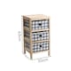image 6 of Wooden Chest Of Storage Drawers Plaid Fabric Bedroom Organiser Coastal Style | Brown