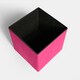 image 7 of OHS Matte Velvet Soft Foldable Cube Footstool Seat Storage Organiser Ottoman Pink | Bright Pink