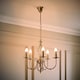 image 3 of ValueLights Memphis Brushed Chrome 5 Way Chandelier & Bulbs | Chrome
