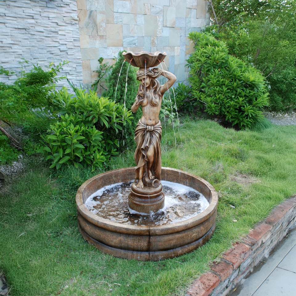 image 1 of Naiades Figurine & Surround Water Feature 119cm