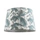 image 1 of Modern Green Palm Trees Linen Fabric Drum Lamp Shade with Cotton Inner | Green | 12"
