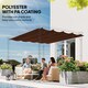 image 4 of Outsunny Retractable Pergola Roof, Sun Shade Cover Top Only, UV30 Protected 2.86 x 2.45 m Replacement Canopy Fabric for 3 x 2 m Pergola Frame, Coffee