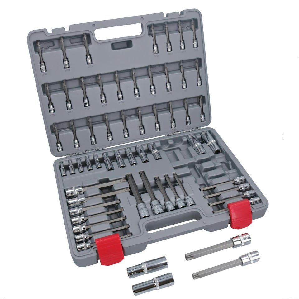 image 1 of Torx Star Tamper Proof Star Plus E Sockets Male and Female T6 - T70 E4 - E24 60pc