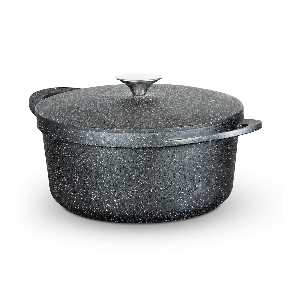 image 1 of Tower T900193 24Cm Casserole With Aluminium Lid Black