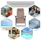 image 7 of Outsunny Zero Gravity Chair, Reclining Lounger w/ Pillow Beige