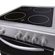 image 2 of Statesman EDC50S Fan Assisted Double Oven Electric Cooker, 4 Zone Ceramic Hob, 50cm Wide, Silver,H:900 x W:500 x D600 (MM)