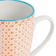 image 4 of Nicola Spring Nicola Spring Hand-Printed Mug - 330ml - Orange - Pack of 6 | Multi | Multi | 6