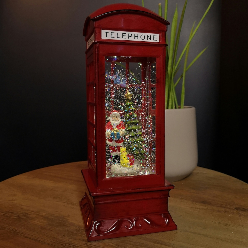 image 1 of 26cm Battery Operated Light up SnowSwirl Santa Speaking! Christmas Decoration with LEDs