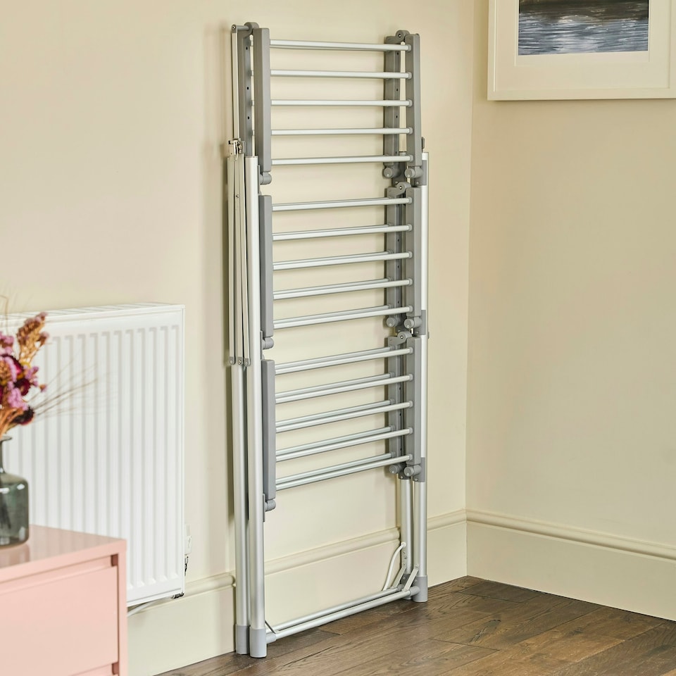 image 1 of Zennox 3 Tier Folding Heated Clothes Airer with Cover