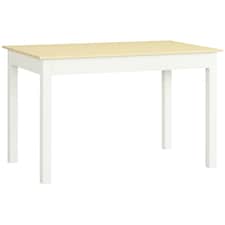 HOMCOM Dining Table for 4 to 6 Kitchen Table with Thick Legs Oak Wood Grain