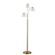 image 2 of ValueLights Dantzig Polished Copper Floor Lamp with White Dome Shade and E14 Golfball LED 4W Warm White 2700K Bulb