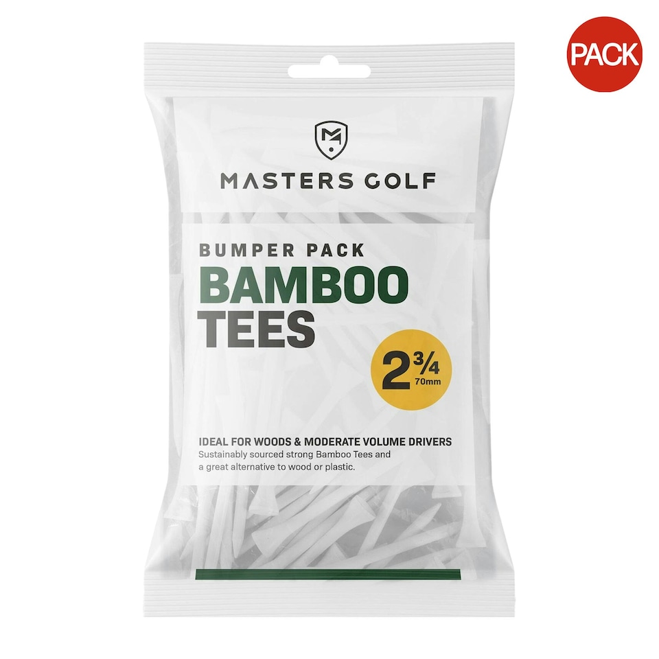 Masters Bamboo Golf Tees (Pack of 110) - White - 70mm