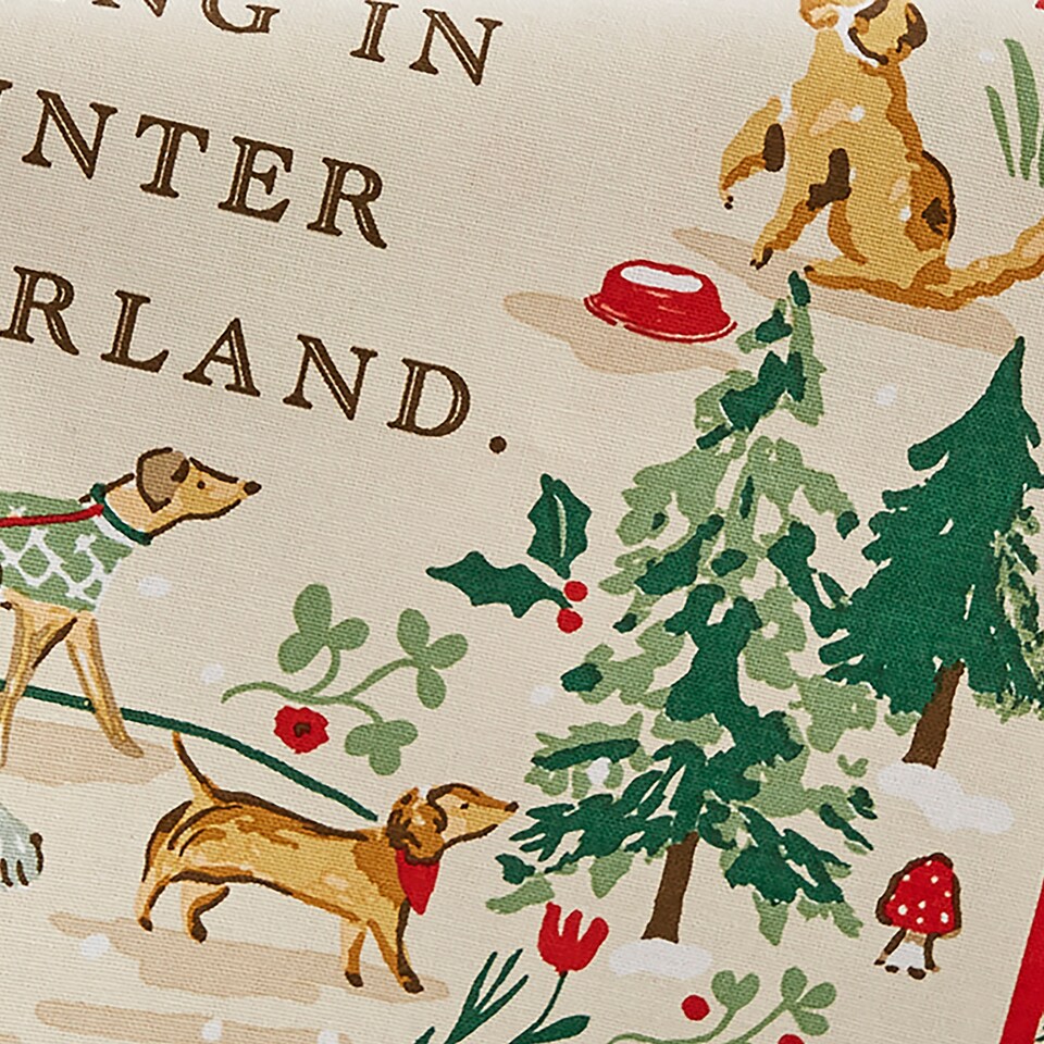 image 1 of Ulster Weavers Winter Walkies Tea Towel - Cotton Beige