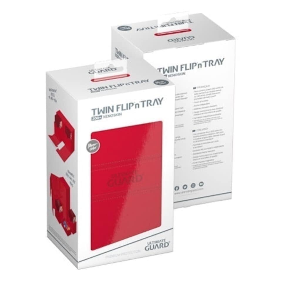 Ultimate Guard - Twin Flip n Tray 200+ XenoSkin - Monocolor Red