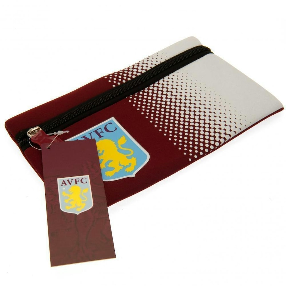 image 1 of Aston Villa FC Fade Pencil Case - Claret Red/White - One Size