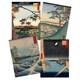 image 1 of Set of 4 Japanese Woodblock Utagawa Hiroshige Ukiyo-e Home Decor Wall Art Print 12x16 Inch