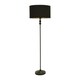 image 3 of ValueLights Maggie Black Metal Candlestick Floor Lamp with Black and Metallic Gold Shade and LED Bulb Black