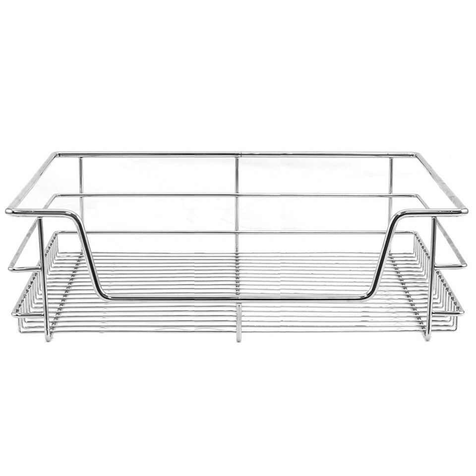 image 1 of 6 x KuKoo Kitchen Pull Out Storage Baskets – 600mm Wide Cabinet Silver