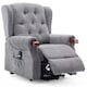 image 3 of Harrogate Single Motor Electric Rise Recliner Fabric Lift Riser Chair (Grey)