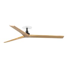 Klim Recessed Large Ceiling Fan Matt Black, Pine Blades