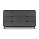 image 9 of Premium Nova 6 Drawer Wide Chest - Storm Grey & Black