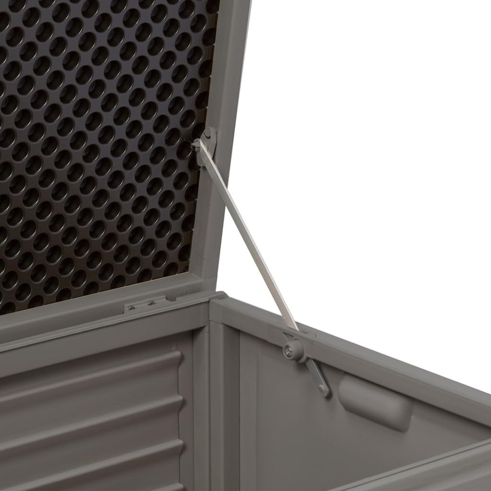 image 1 of Garden Gear Grey Lockable Storage Patio Box with Sit-on Lid Weatherproof 490 Litre Box