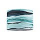 image 1 of Sea Waves Drum Lamp Shade in Teal Duck Egg and Navy Blue - 25cm Linen Fabric | Blue