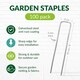 image 7 of Galvanised U-Shaped Garden Pegs - Anti-Rust Weed Membrane, Artificial Grass, Netting and Tent Stakes | Silver | 6 inches - 50 Pack with Buffer Washer | 50