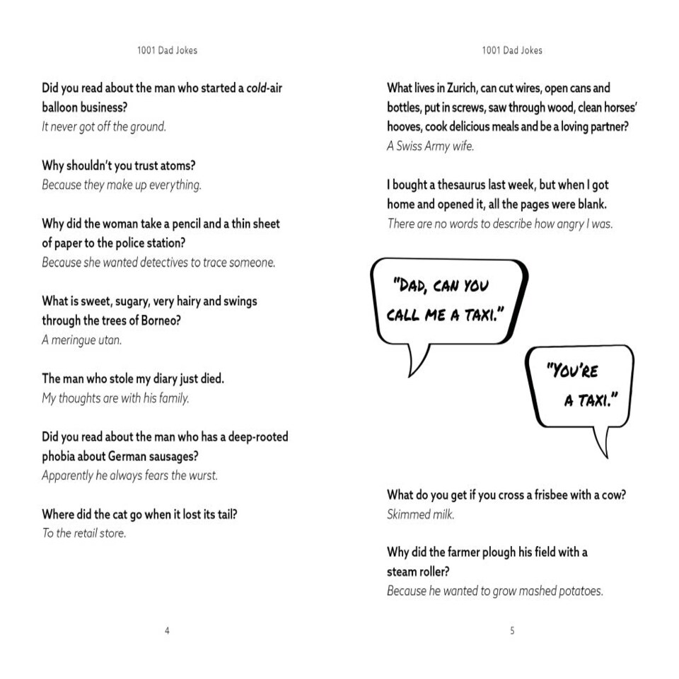 image 1 of 1001 Dad Jokes Book