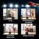 image 7 of HOMCOM Boxing Punching Bag Free Standing with 2 Speed Balls, Relax Bar, Boxing Bag and Fillable Base, 160-230cm Adjustable Height | Red | Red
