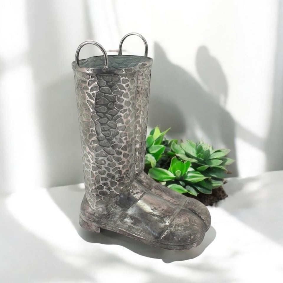 image 1 of Wellington Boot Umbrella Stand - Metal - L23 x W32 x H46 cm