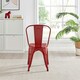 image 5 of Furniturebox 2x Colton 'Tolix' Style Red Metal Dining Chairs